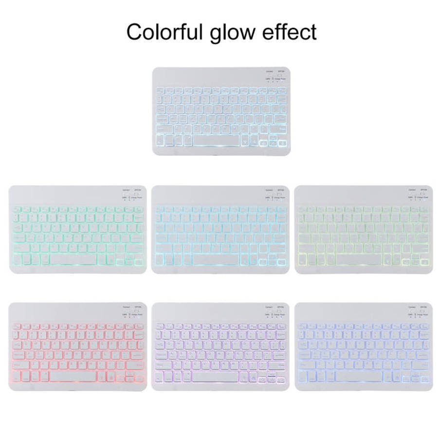 TG11BS Detachable Bluetooth White Keyboard Microfiber Leather Tablet Case for iPad Pro 11 inch (2...