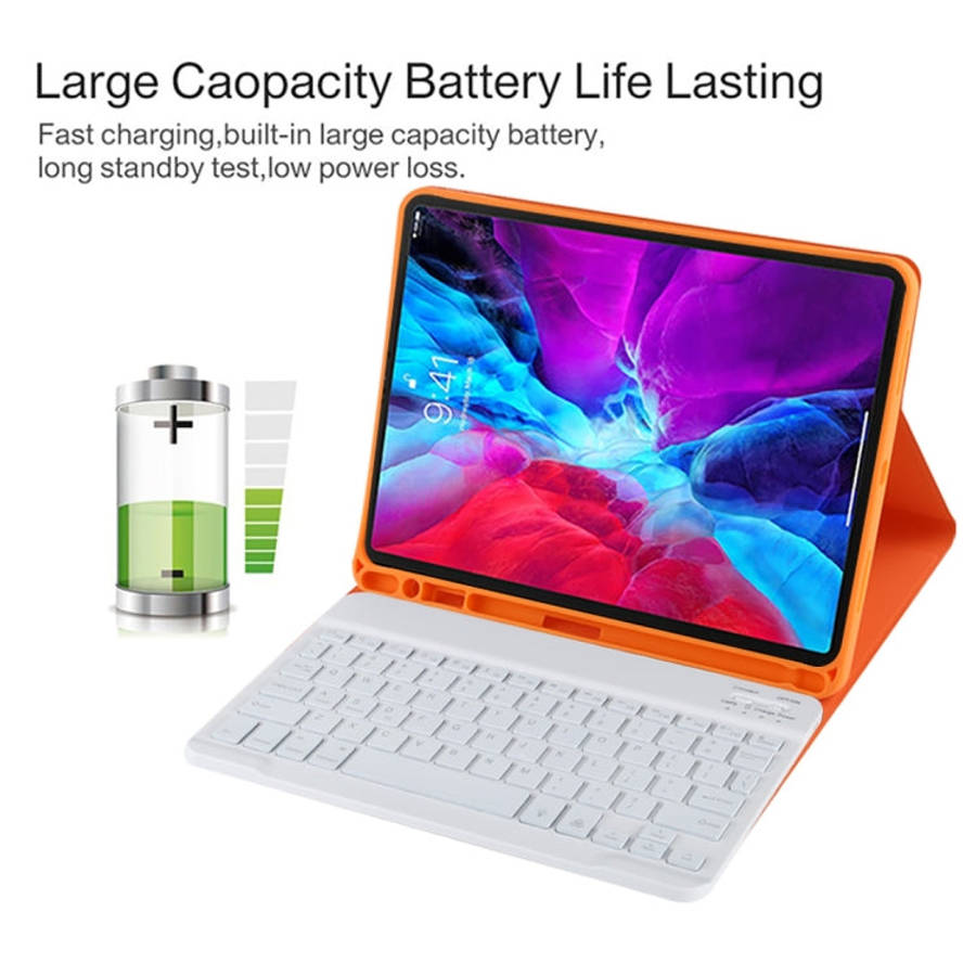 TG11BS Detachable Bluetooth White Keyboard Microfiber Leather Tablet Case for iPad Pro 11 inch (2...