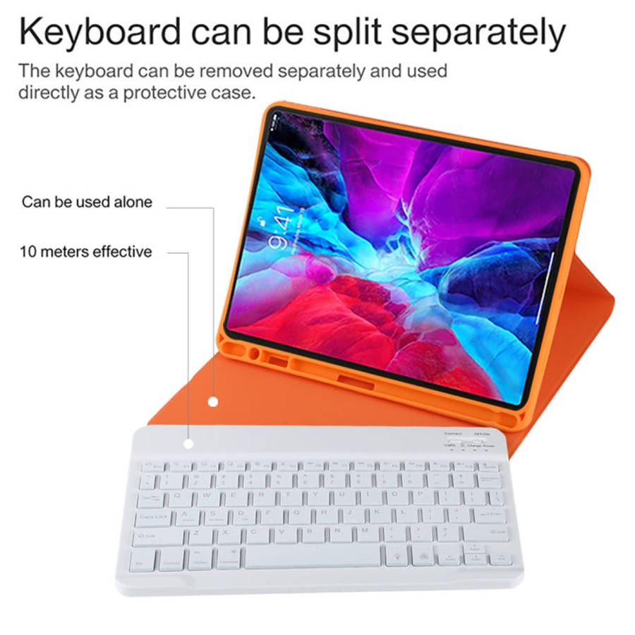 TG11BS Detachable Bluetooth White Keyboard Microfiber Leather Tablet Case for iPad Pro 11 inch (2...