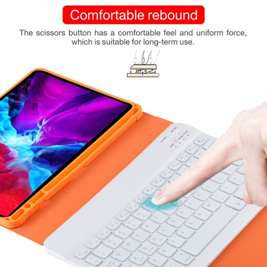TG11BS Detachable Bluetooth White Keyboard Microfiber Leather Tablet Case for iPad Pro 11 inch (2...