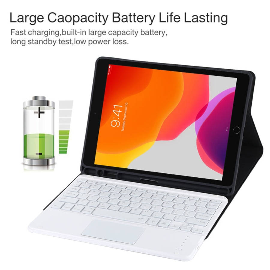 TG-102BCS Detachable Bluetooth White Keyboard + Microfiber Leather Tablet Case for iPad 10.2 inch...