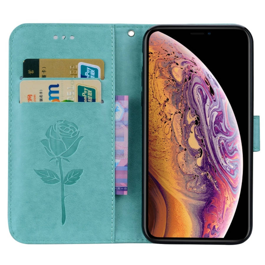 For iPhone XS Max Rose Embossed Horizontal Flip PU Leather Case with Holder & Card Slots & Wallet...