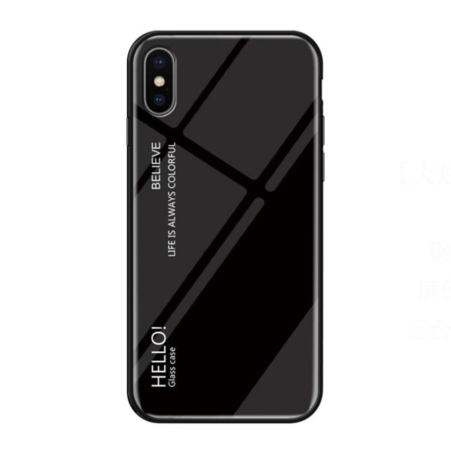 For iPhone XS Max Gradient Color Glass Case, iPhone XS Max