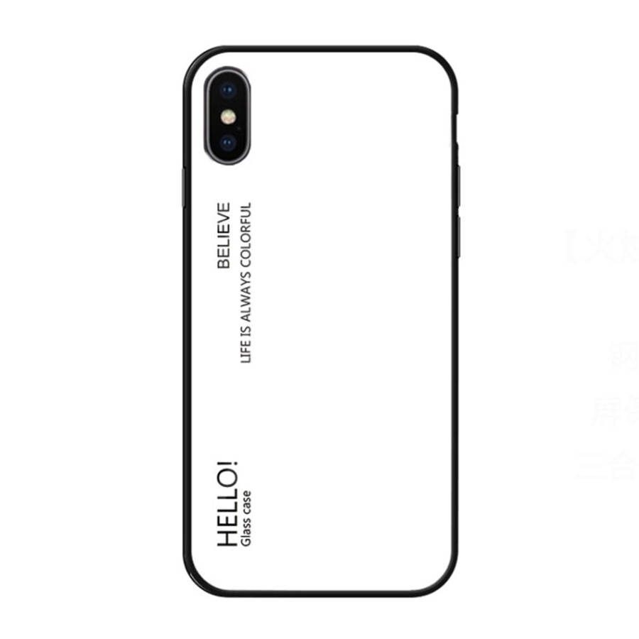 For iPhone XS Max Gradient Color Glass Case, iPhone XS Max