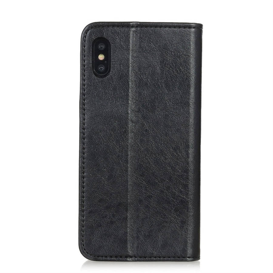 For iPhone XS Max Magnetic Retro Crazy Horse Texture Horizontal Flip Leather Case with Holder & C...