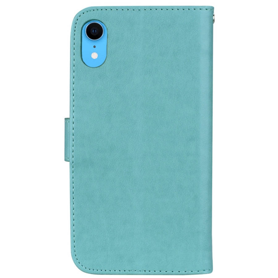 For iPhone XR Rose Embossed Horizontal Flip PU Leather Case,  with Holder & Card Slots & Wallet, ...