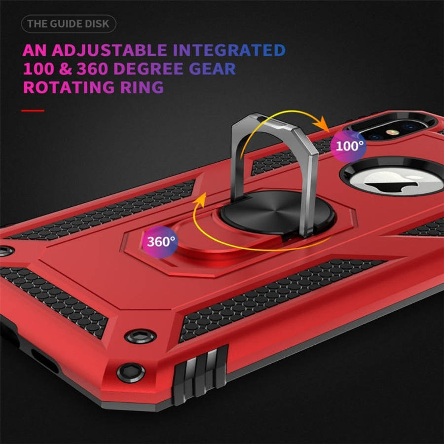 For iPhone X / XS Sergeant Armor Shockproof TPU + PC Protective Case with 360 Degree Rotation Hol...