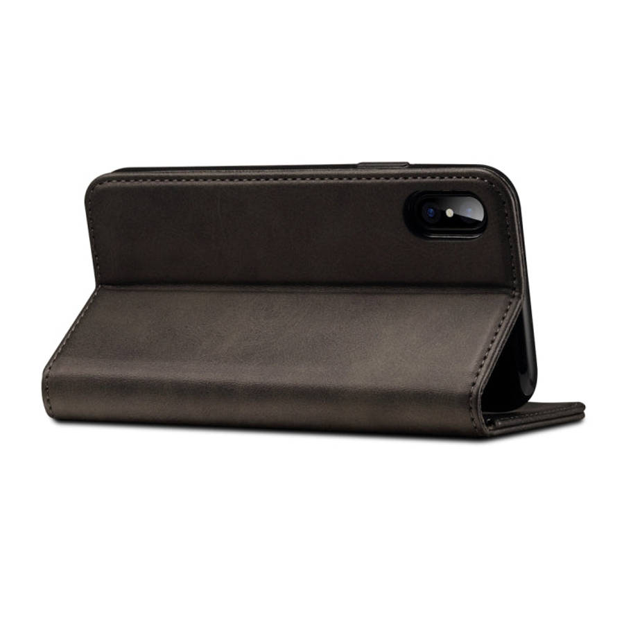 For iPhone X / XS Suteni Calf Texture Horizontal Flip Leather Case with Holder & Card Slots & Wal...