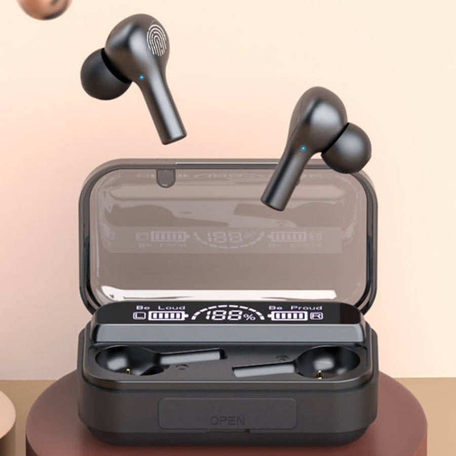 278 TWS External Noise Cancelling Touch Bluetooth Earphone with Charging Box, Support LED Power D...