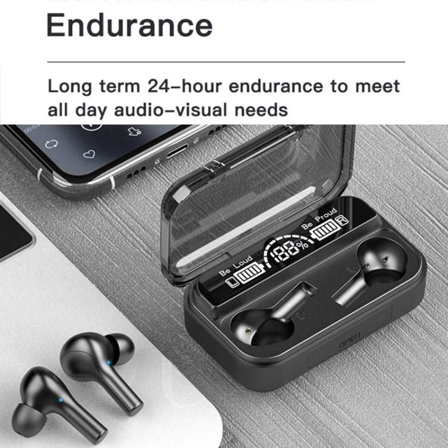 278 TWS External Noise Cancelling Touch Bluetooth Earphone with Charging Box, Support LED Power D...