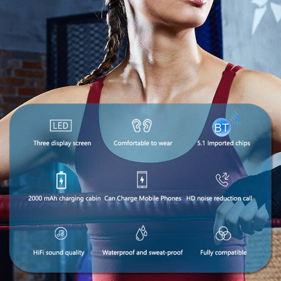 A13 TWS CVC8.0 and DSP Dual Noise Cancelling Touch Bluetooth Earphone with Charging Box, Support ...