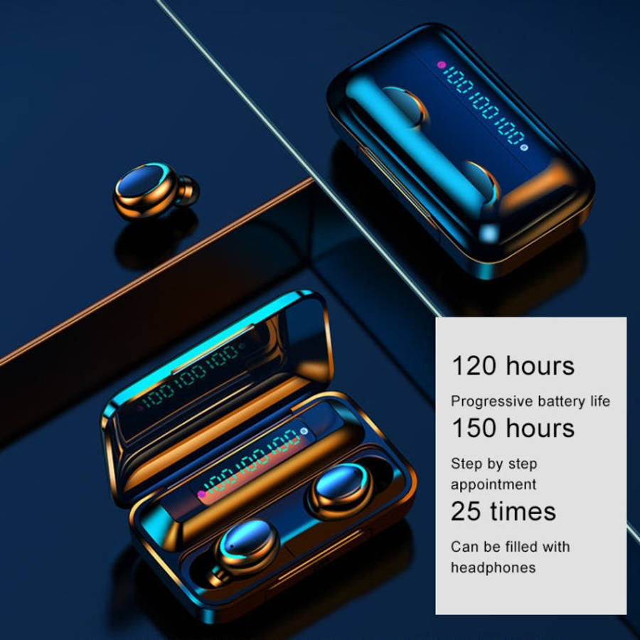 F9-5C Four-bar Breathing Light + Digital Display Noise Reduction Bluetooth Earphone with Hand Str...
