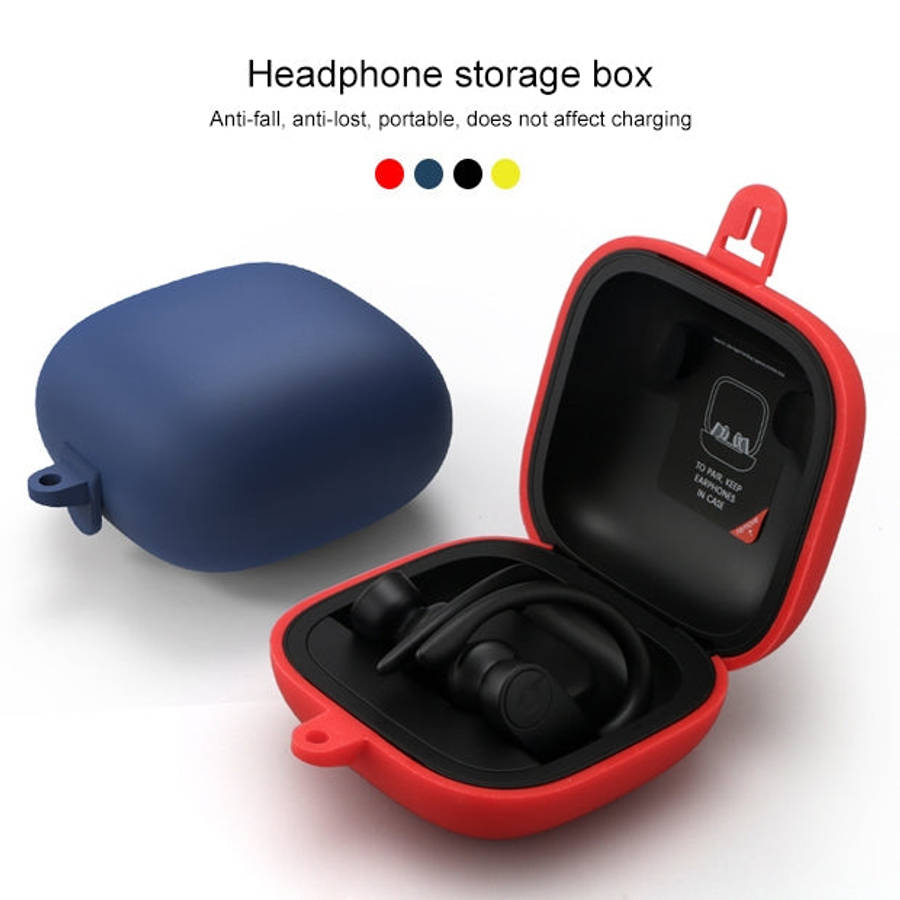 Solid Color Silicone Wireless Bluetooth Earphone Protective Case for Beats Powerbeats Pro, Mint G...