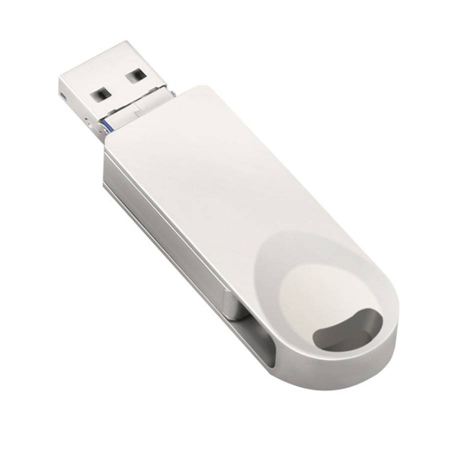 S29 3 in 1 16GB Micro USB + USB + 8 Pin Interface Metal Twister Flash Disk, 16GB