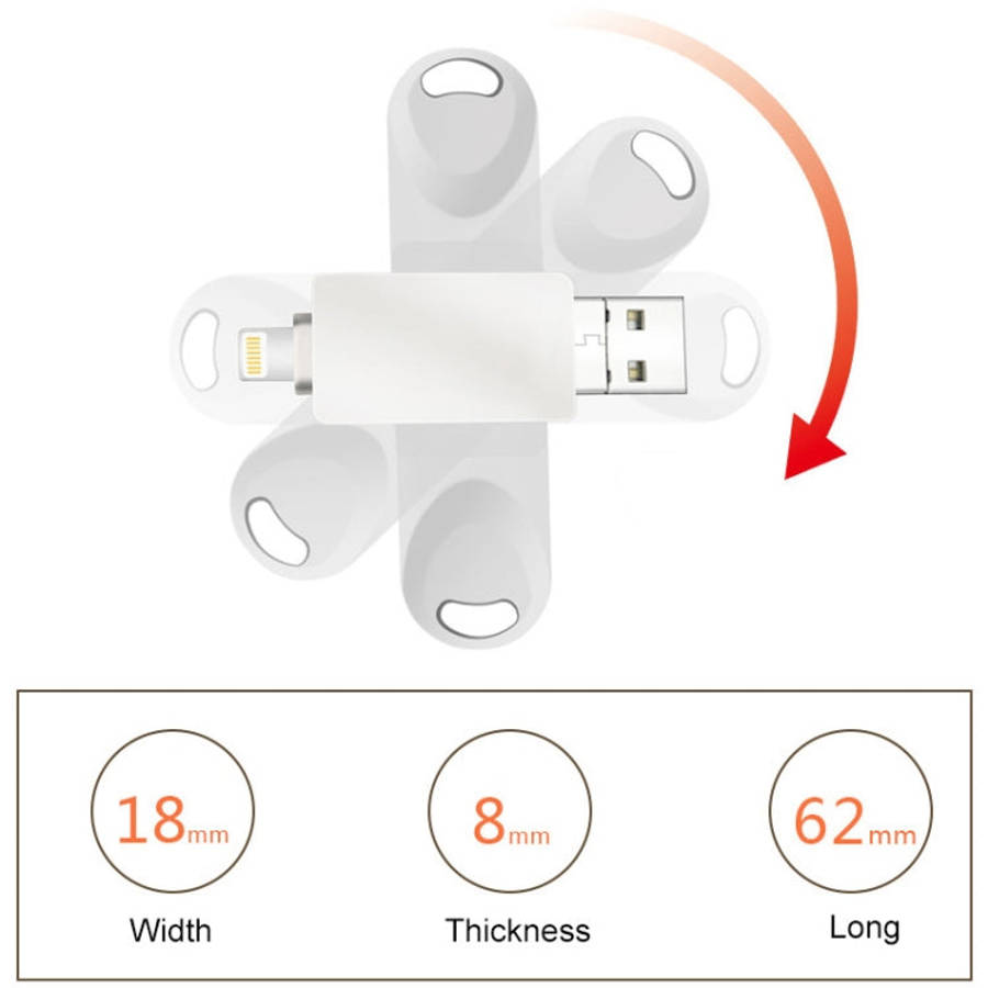 S29 3 in 1 16GB Micro USB + USB + 8 Pin Interface Metal Twister Flash Disk, 16GB