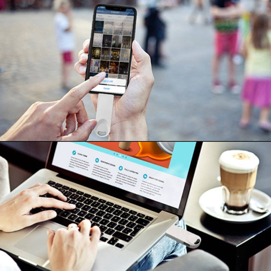 S29 3 in 1 16GB Micro USB + USB + 8 Pin Interface Metal Twister Flash Disk, 16GB