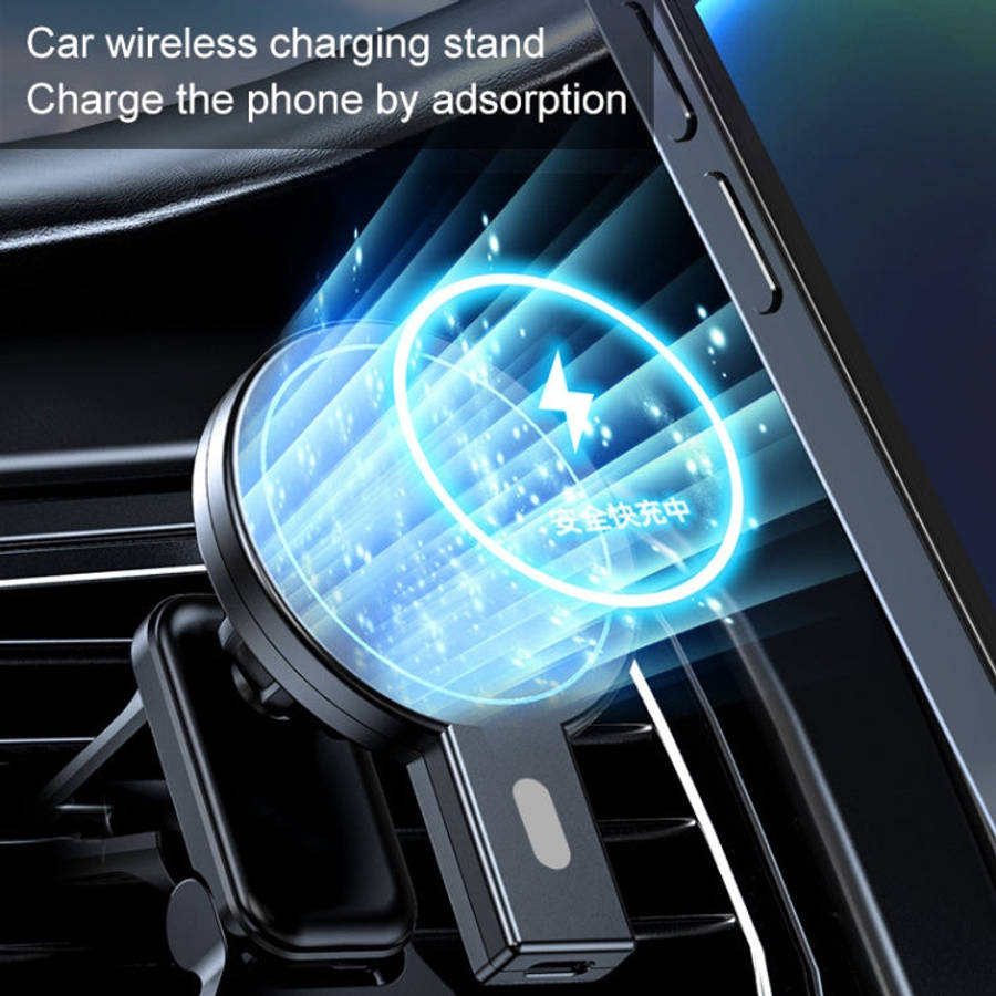 K07 15W Max Output Magnetic Car Air Outlet Bracket Wireless Charger, K07