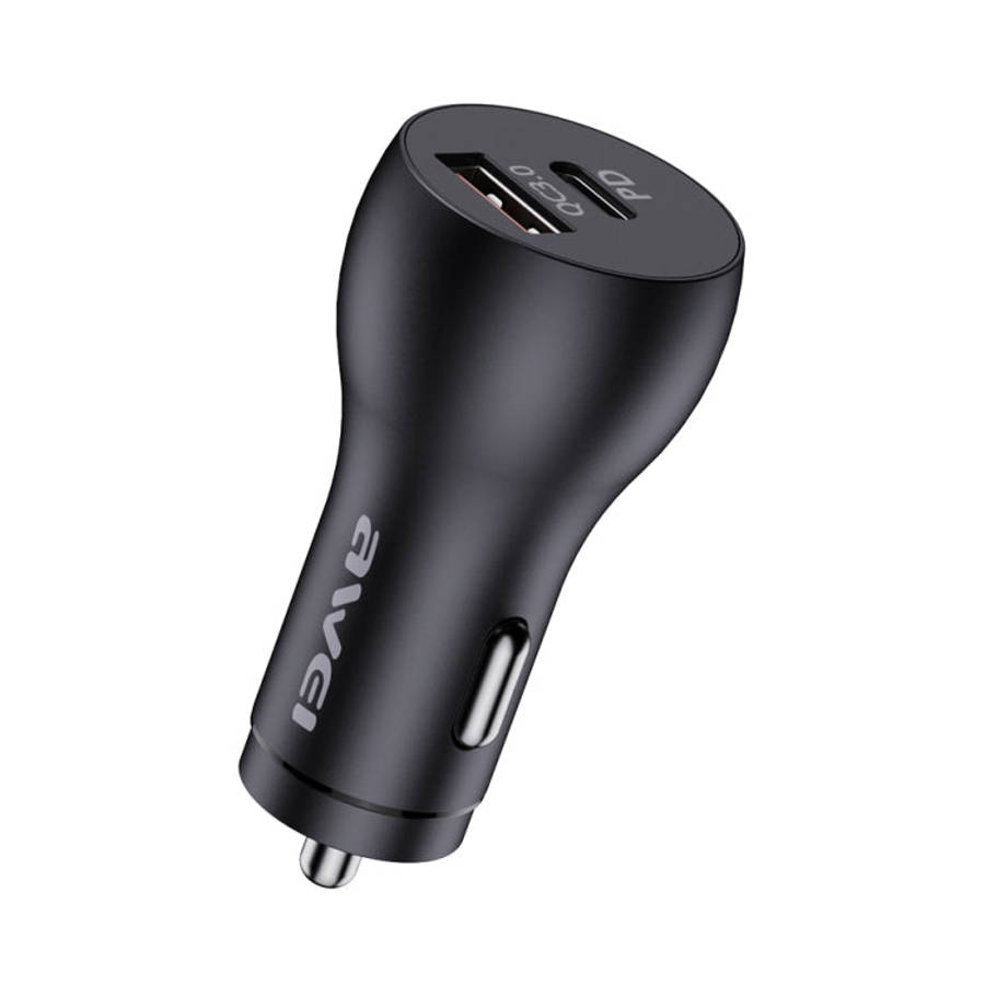 awei C-822 18W PD 8 Pin + 18W QC 3.0 USB Interface Car Charger, C-822
