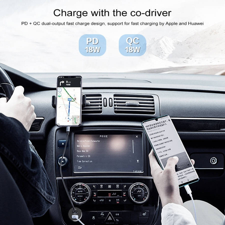 awei C-822 18W PD 8 Pin + 18W QC 3.0 USB Interface Car Charger, C-822