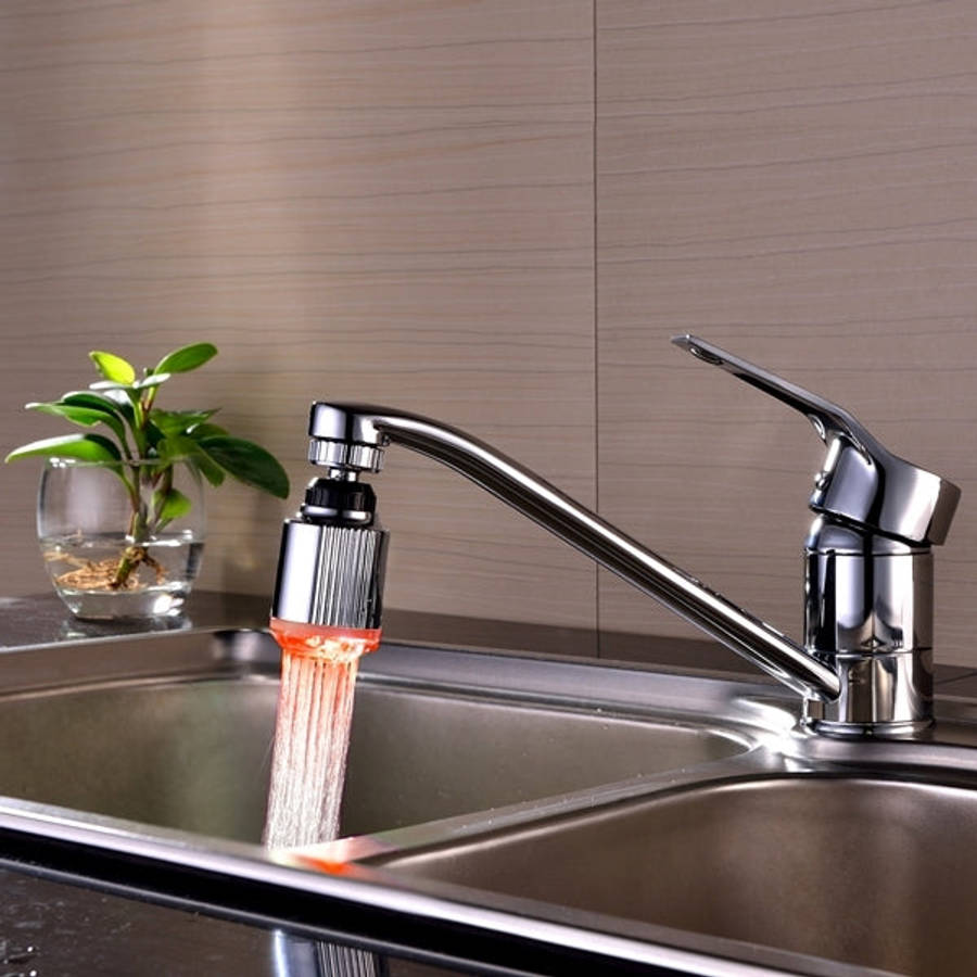 SDF-B5 1 LED ABS Temperature Sensor RGB LED Faucet Light Water Glow Shower, Size: 75 x 37mm, Inte...
