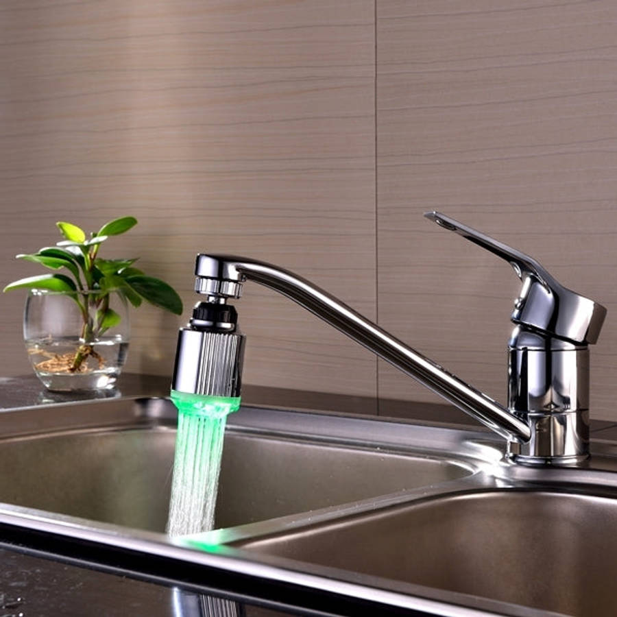 SDF-B5 1 LED ABS Temperature Sensor RGB LED Faucet Light Water Glow Shower, Size: 75 x 37mm, Inte...