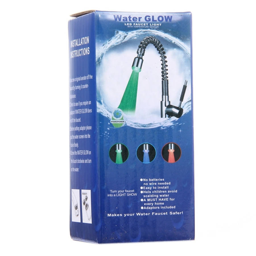 SDF-B5 1 LED ABS Temperature Sensor RGB LED Faucet Light Water Glow Shower, Size: 75 x 37mm, Inte...