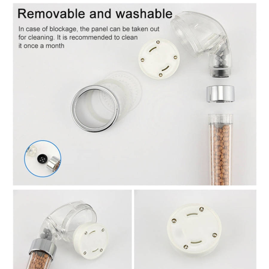 SDS-A23 15 LEDs ABS Temperature Sensor Negative Ions RGB LED Shower Head, Size: 23 x 6.5 x 5.8cm,...