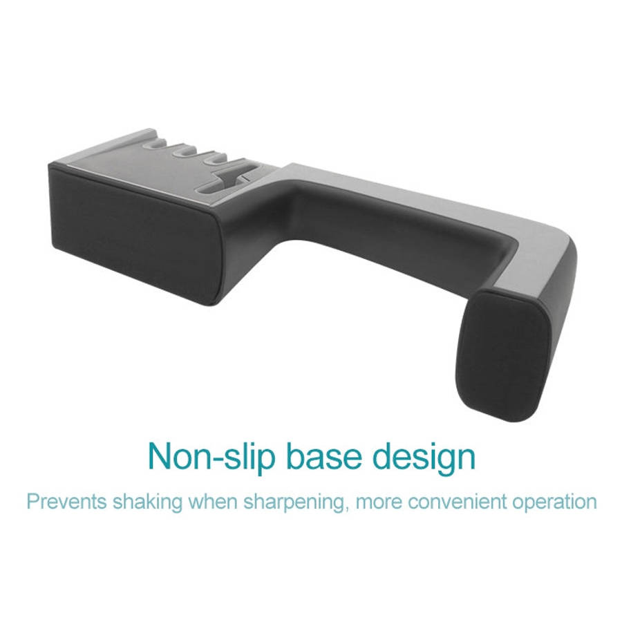 4 in 1 Stainless Steel Knife Sharpener Four Section Hand-held Quick Sharpening Tool with Non Slip...