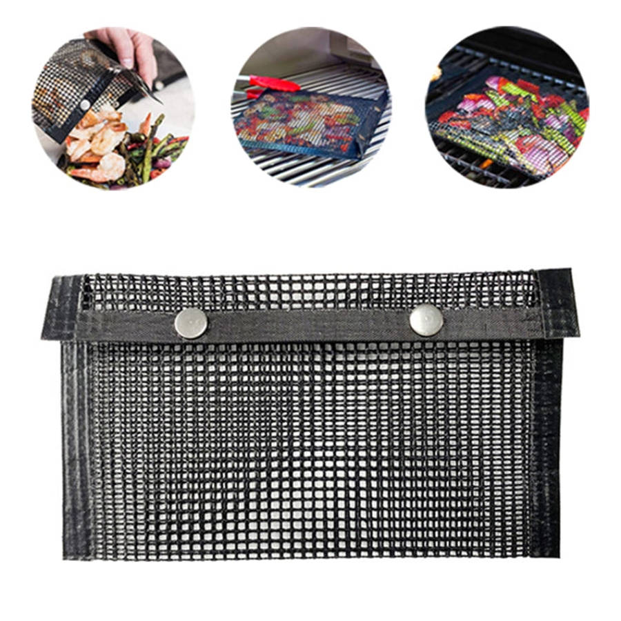 Barbecue Heat Resistant Non-stick Grilling Mesh BBQ Baking Bag, Size: 24 x 14cm (Black), 24 x 14c...