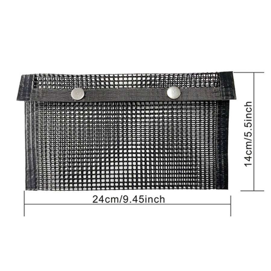 Barbecue Heat Resistant Non-stick Grilling Mesh BBQ Baking Bag, Size: 24 x 14cm (Black), 24 x 14c...