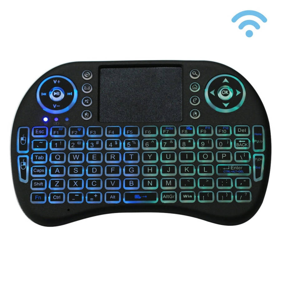 2.4GHz Mini i8 Wireless QWERTY Keyboard with Colorful Backlight & Touchpad & Multimedia Control f...