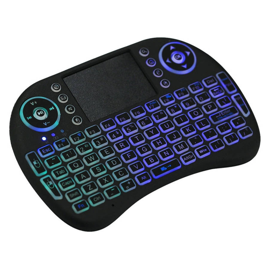 2.4GHz Mini i8 Wireless QWERTY Keyboard with Colorful Backlight & Touchpad & Multimedia Control f...