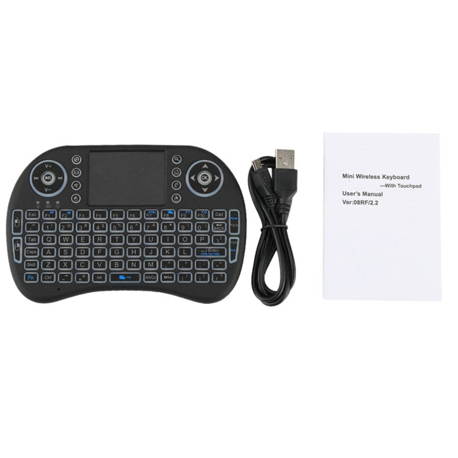 2.4GHz Mini i8 Wireless QWERTY Keyboard with Colorful Backlight & Touchpad & Multimedia Control f...