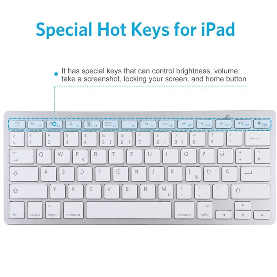 WB-8022 Ultra-thin Wireless Bluetooth Keyboard, German Keys, German Keys
