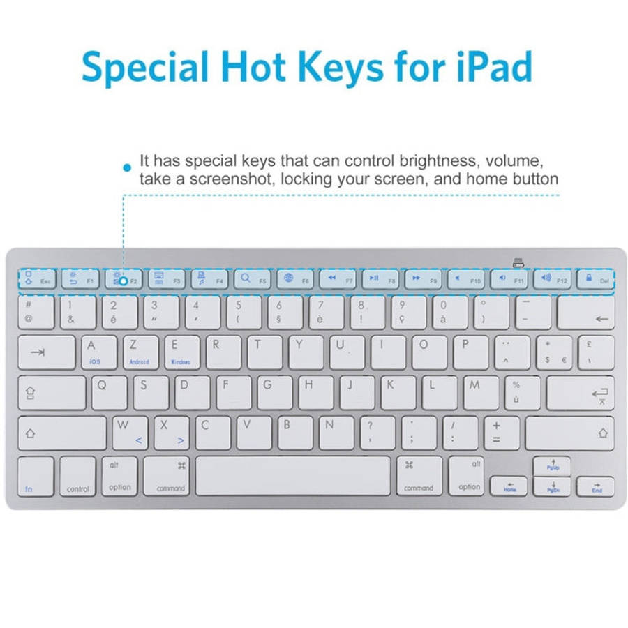 WB-8022 Ultra-thin Wireless Bluetooth Keyboard for iPad, Samsung, Huawei, Xiaomi, Tablet PCs or S...