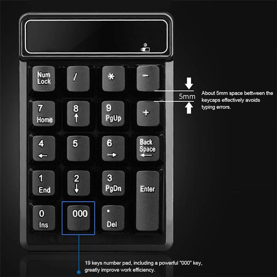 MC Saite 525RF 19 Keys Wireless 2.4G Numeric Keyboard