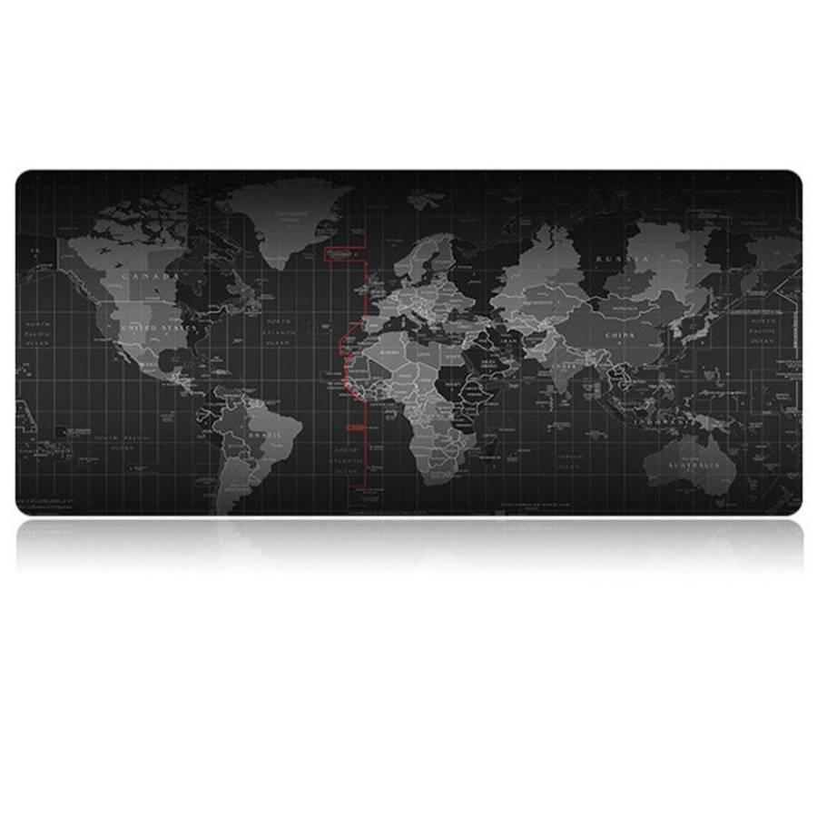 Extended Large Anti-Slip World Map Pattern Soft Rubber Smooth Cloth Surface Game Mouse Pad Keyboa...