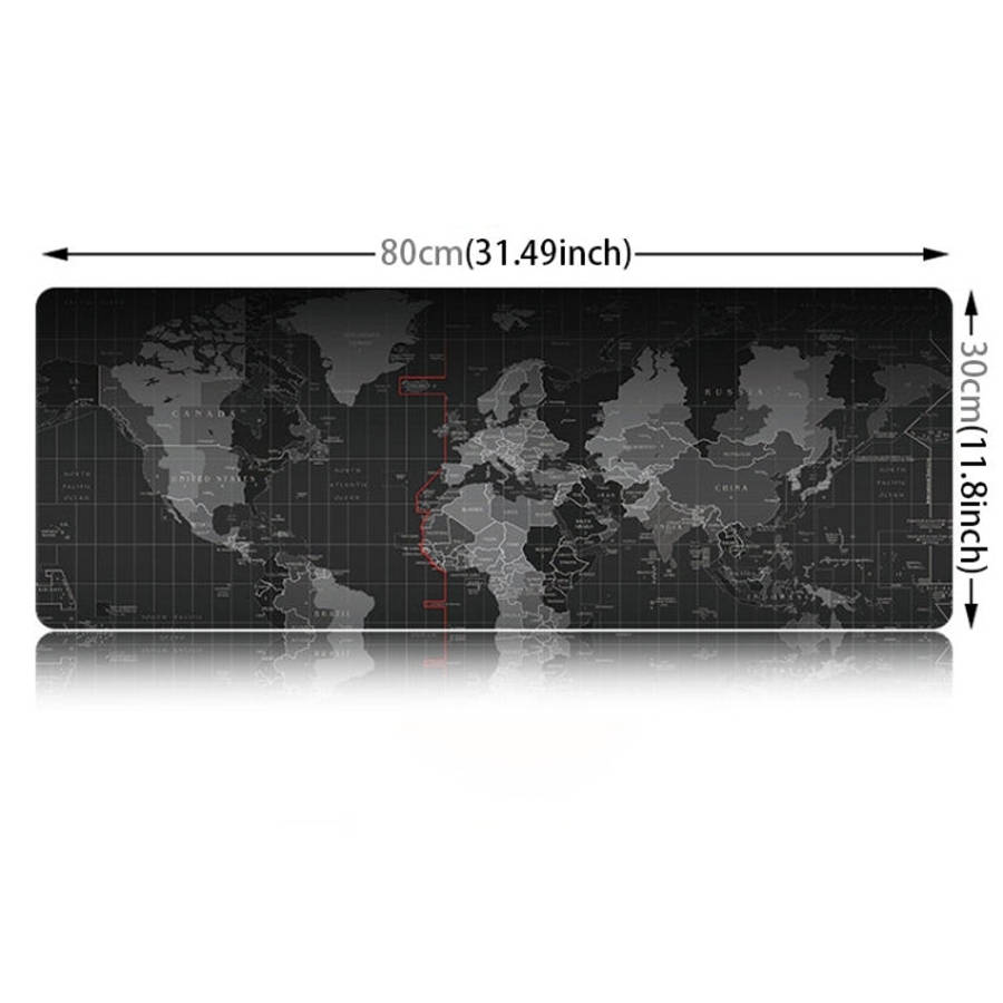 Extended Large Anti-Slip World Map Pattern Soft Rubber Smooth Cloth Surface Game Mouse Pad Keyboa...