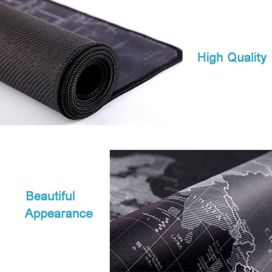 Extended Large Anti-Slip World Map Pattern Soft Rubber Smooth Cloth Surface Game Mouse Pad Keyboa...