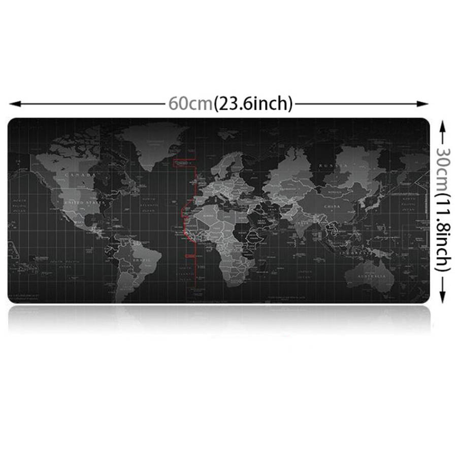 Extended Large Anti-Slip World Map Pattern Soft Rubber Smooth Cloth Surface Game Mouse Pad Keyboa...