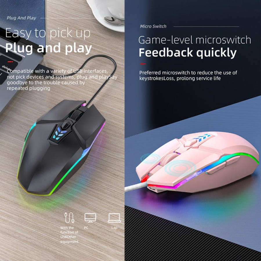 S700 Colorful Light USB Wired Office Gaming Mouse
