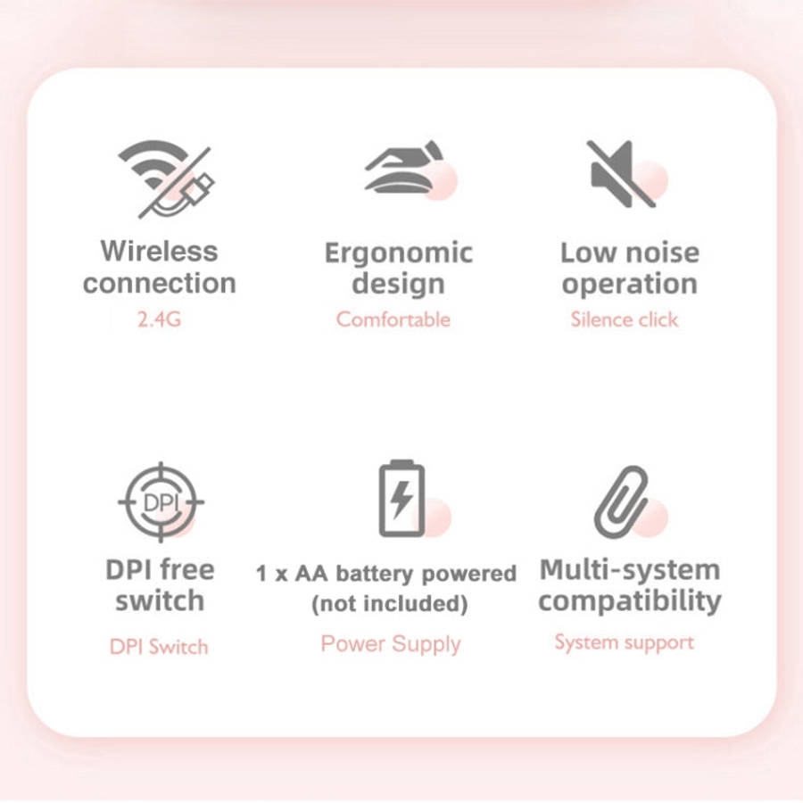 HXSJ M107 4-buttons 1600 DPI Dual Mode 2.4GHz + Bluetooth 5.1 Wireless Rechargeable Mouse, Batter...