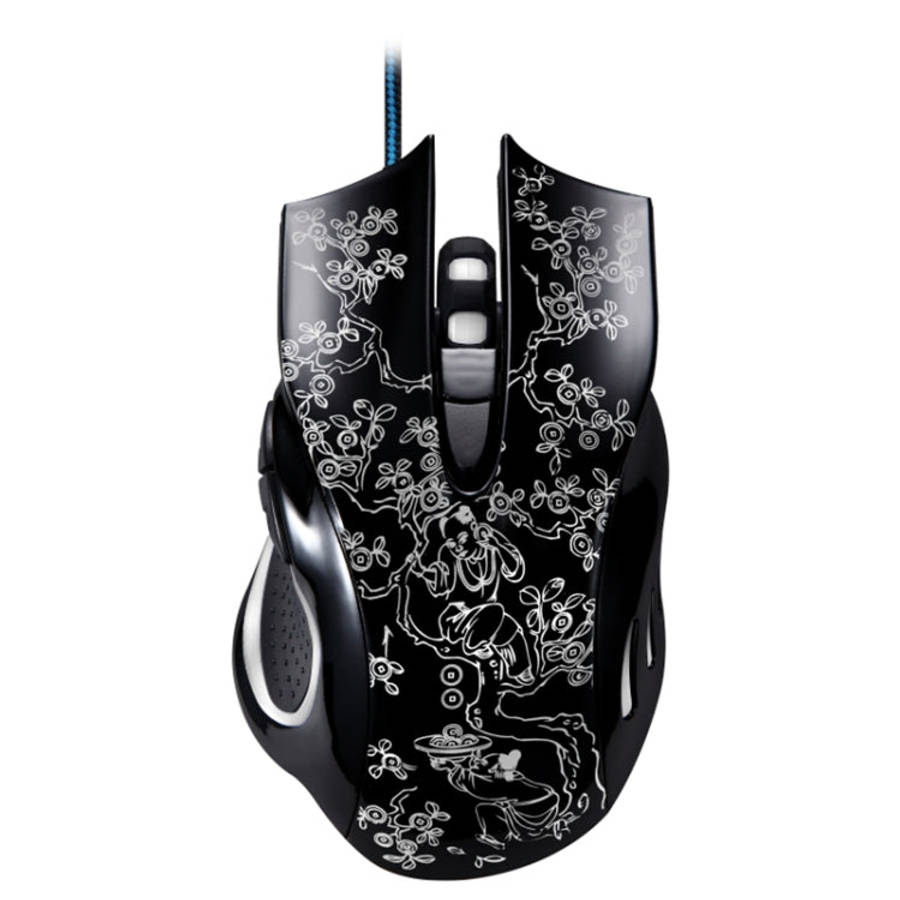 ZGB 169 USB 2400DPI Four-speed Adjustable LED Backlight Wired Optical E-sport Gaming Mouse with C...