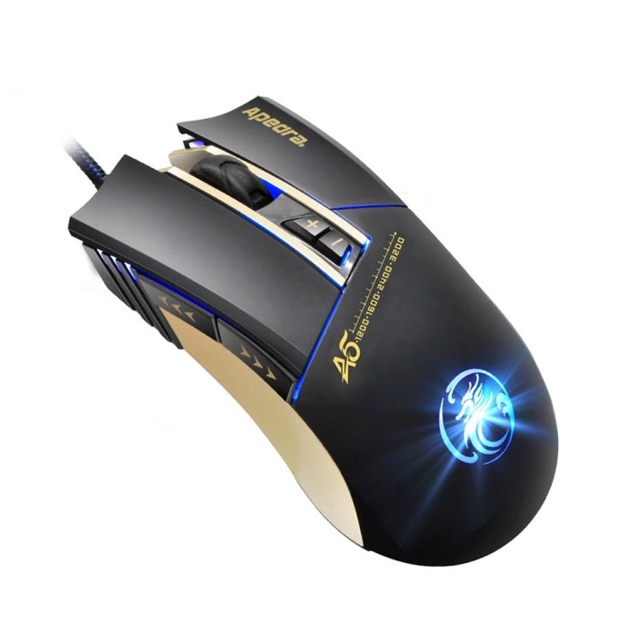 Apedra iMICE A5 High Precision Gaming Mouse LED four color controlled breathing light USB 7 Butto...