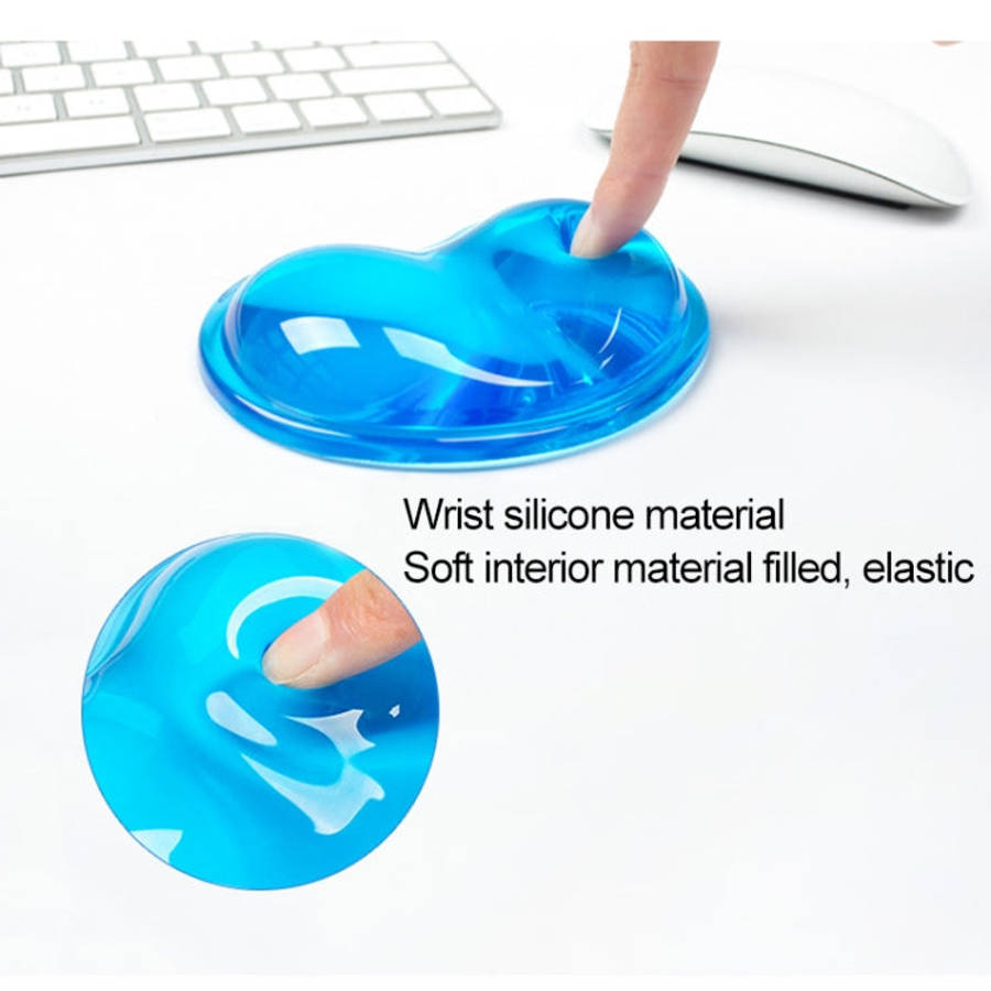 MONTIAN 2 PCS Transparent Silicone Bracer Heart-shaped Mouse Wrist Supporter, Random Color Delive...