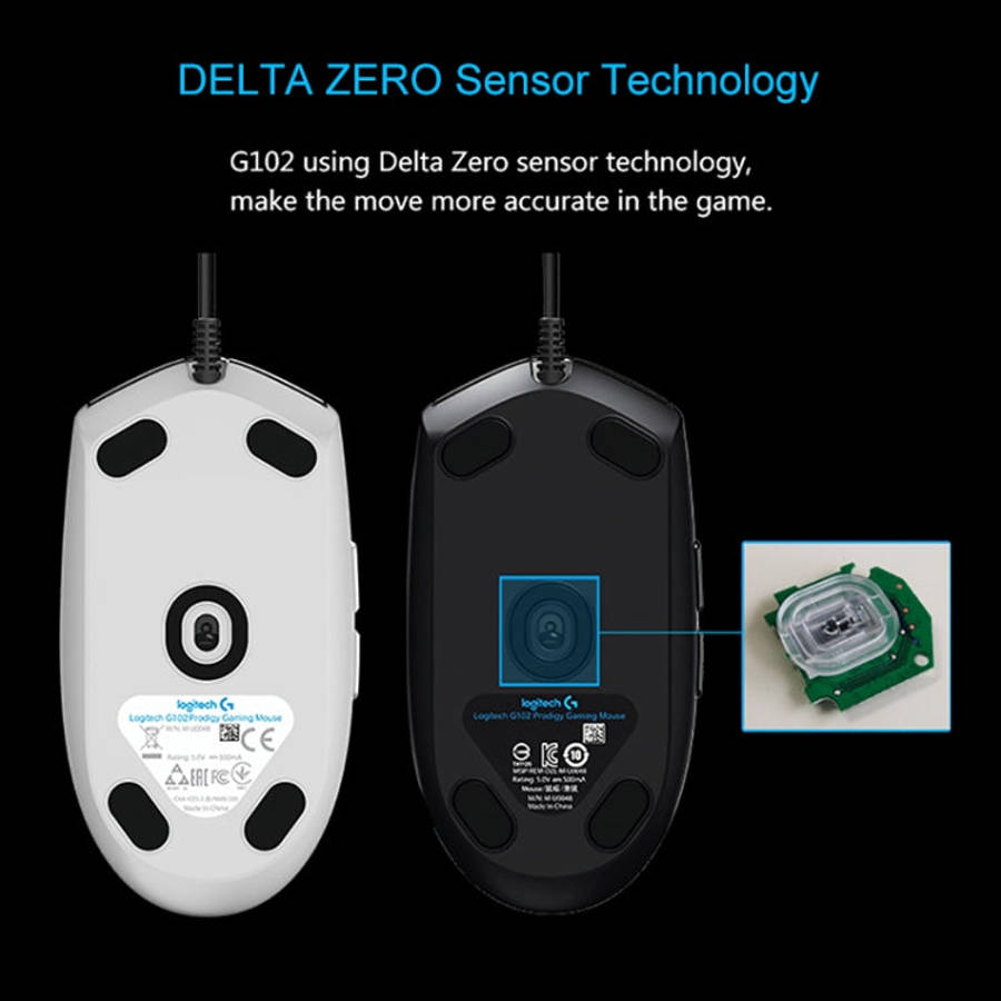 Logitech G102 6-keys RGB Glowing 6000DPI Five-speed Adjustable Wired Optical Gaming Mouse, Length...