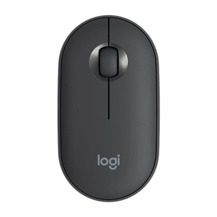 Logitech Pebble Cobblestone Shape Thin 3-keys 1000DPI Mute Wireless Bluetooth Optical Mouse, Wire...