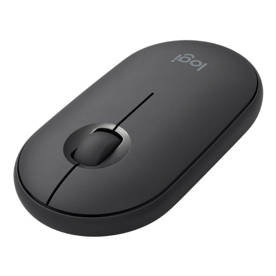 Logitech Pebble Cobblestone Shape Thin 3-keys 1000DPI Mute Wireless Bluetooth Optical Mouse, Wire...
