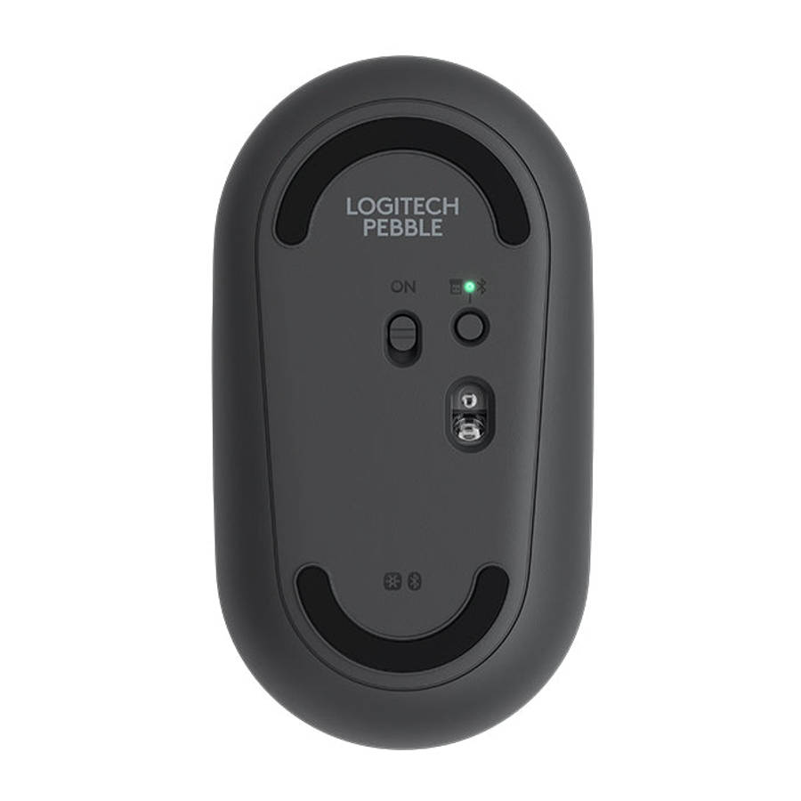 Logitech Pebble Cobblestone Shape Thin 3-keys 1000DPI Mute Wireless Bluetooth Optical Mouse, Wire...