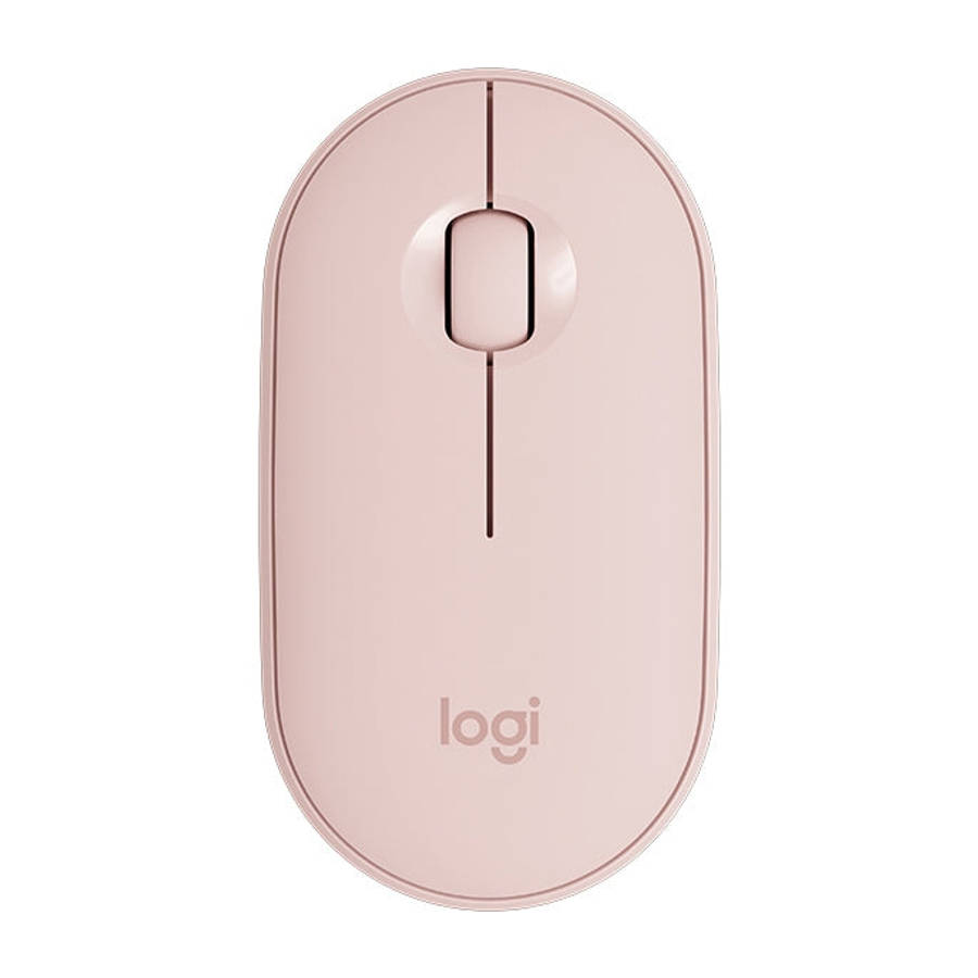 Logitech Pebble Cobblestone Shape Thin 3-keys 1000DPI Mute Wireless Bluetooth Optical Mouse, Wire...